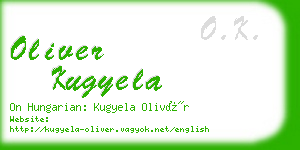 oliver kugyela business card